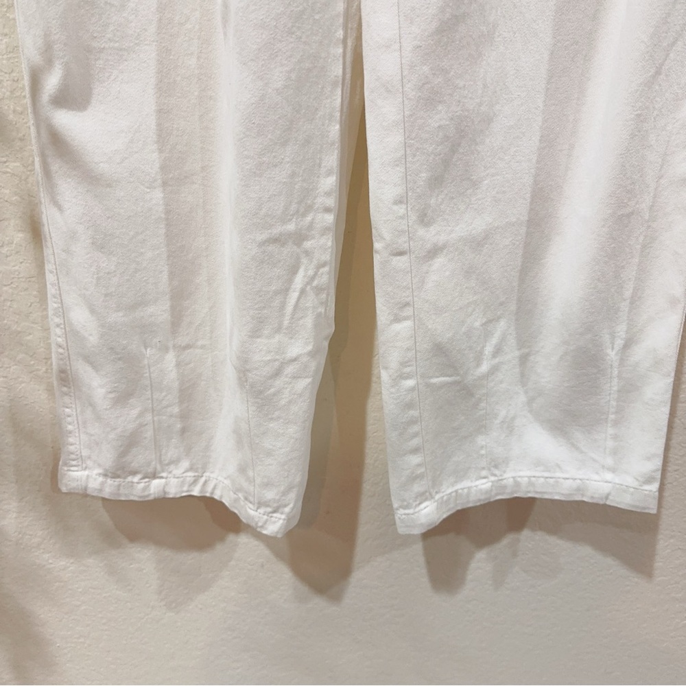 J.Ing Jing High Waisted White Lightweight Denim Jeans Pants Size Xl Nwt — image 5 of 8